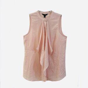 Banana Republic Rose Smoke Sleeveless Cascade Blouse Women's Size Petite XSP NWT